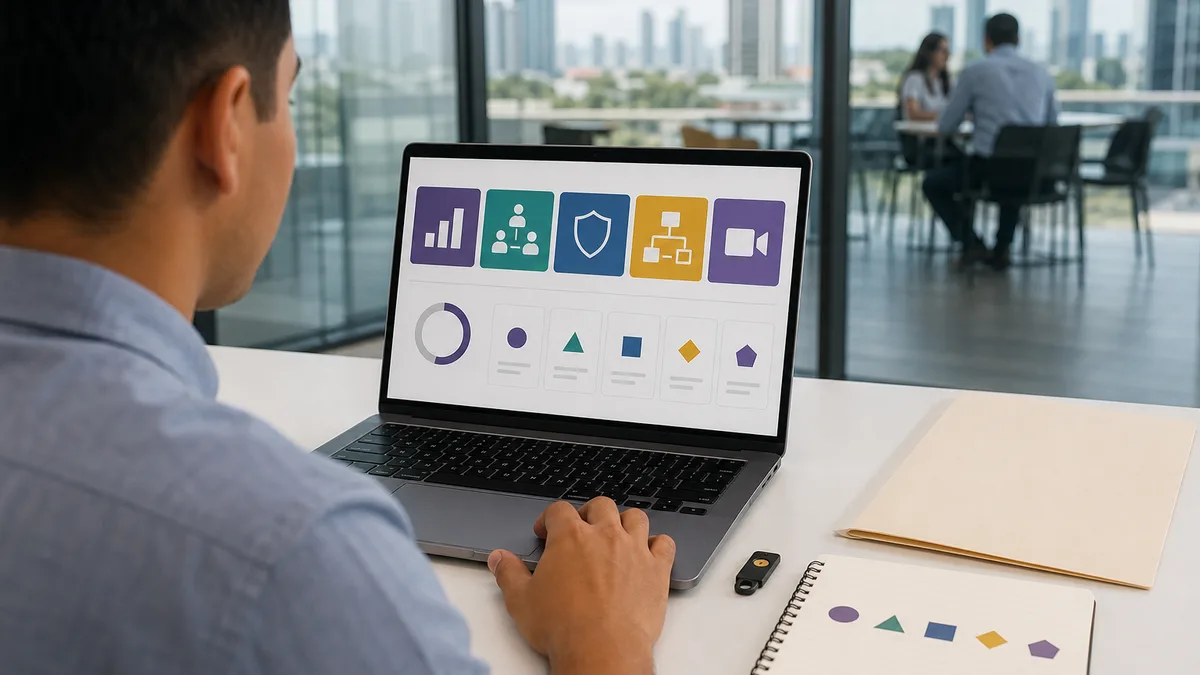 Profesional prepara un portafolio de habilidades digitales para mejorar su empleabilidad en Panamá.