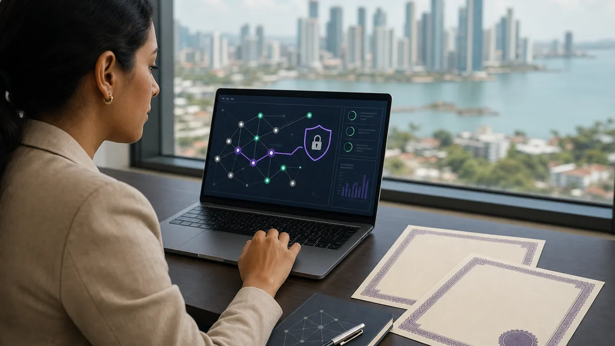 Profesional de TI practica defensa de redes junto a dos certificados de ciberseguridad en Panamá.