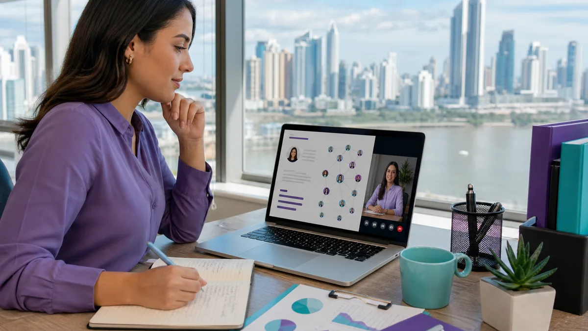 Profesional panameña prepara su perfil, red de contactos y entrevista para una búsqueda laboral estratégica.